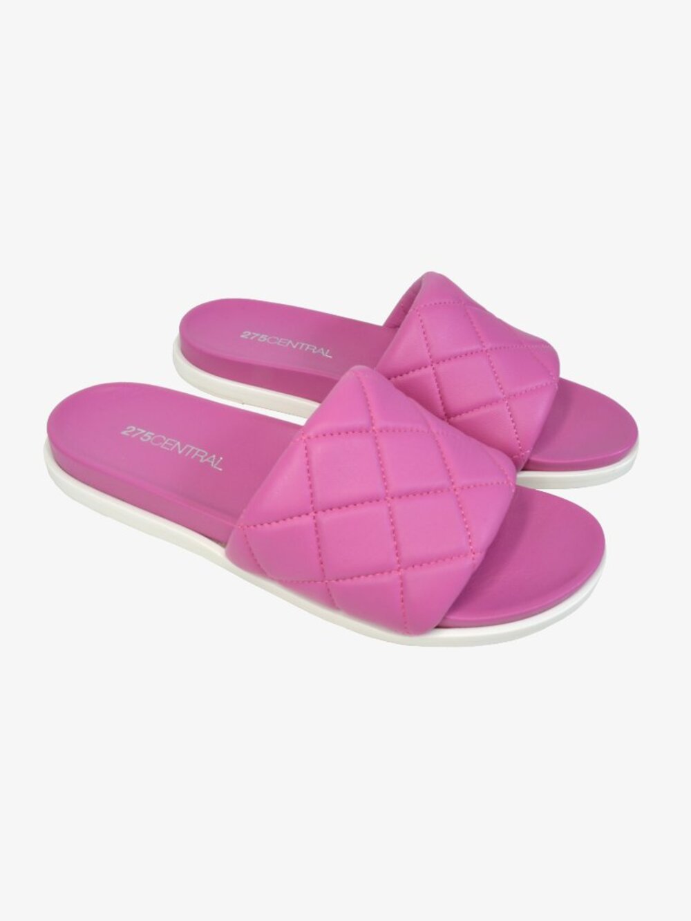 275 Central Pearl Slide Sandals, Pink, 10
